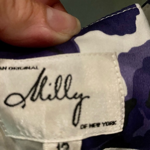 Milly, white with purple floral print. - Picture 4 of 5